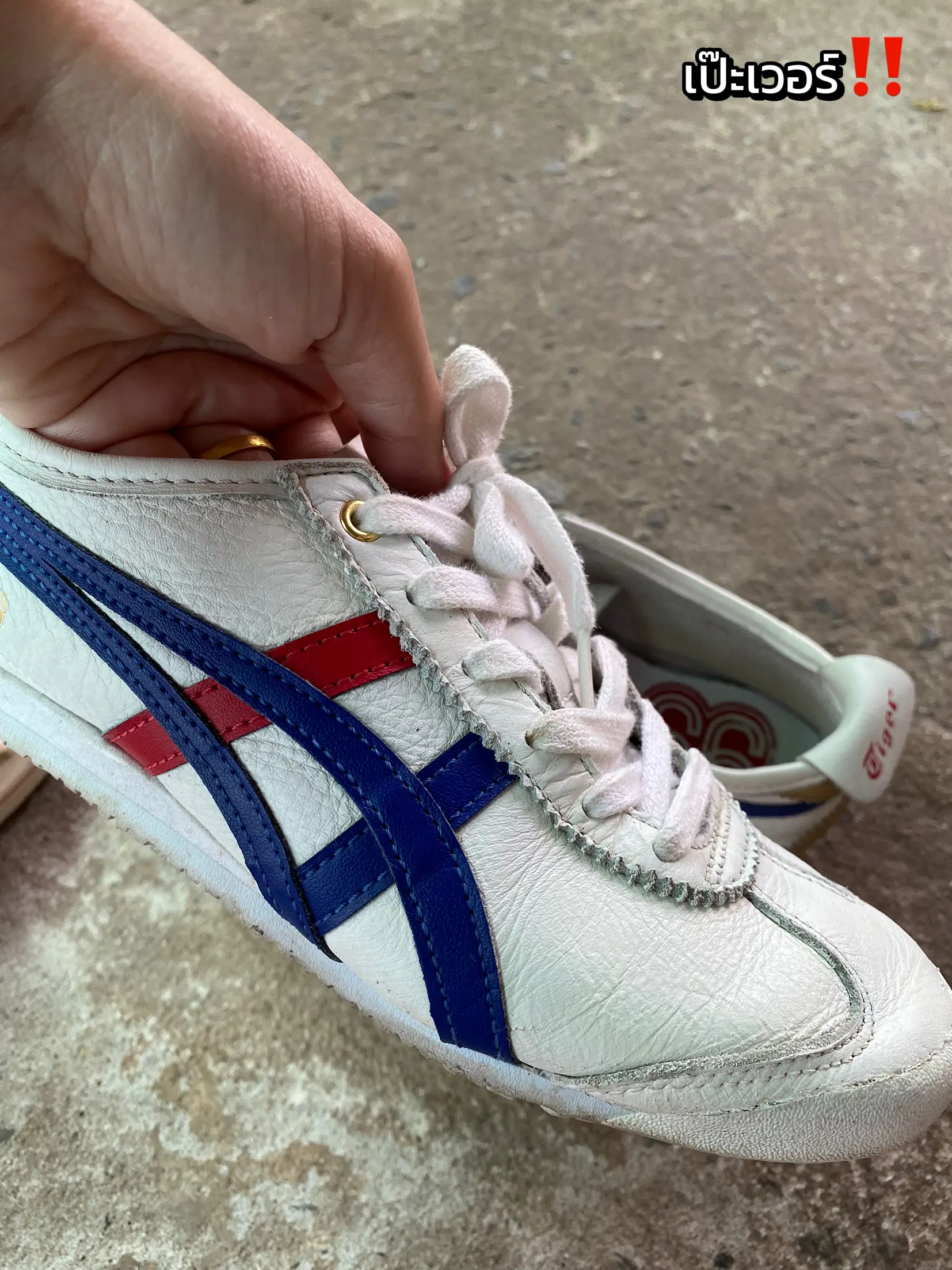 Washing onitsuka tiger on sale shoes