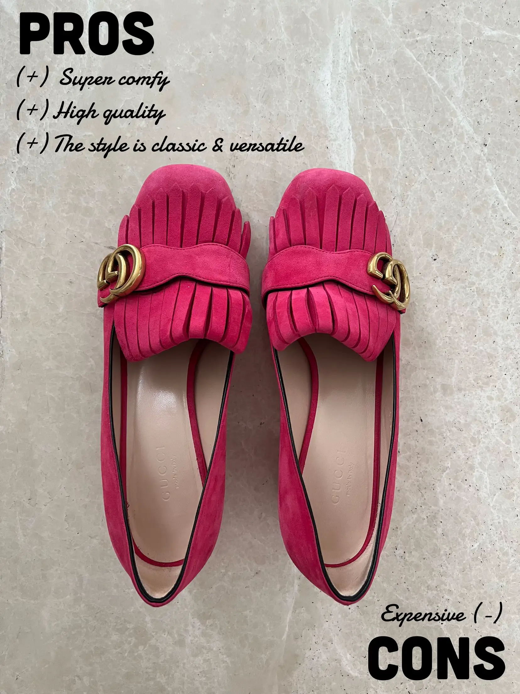 Gucci marmont best sale pink shoes