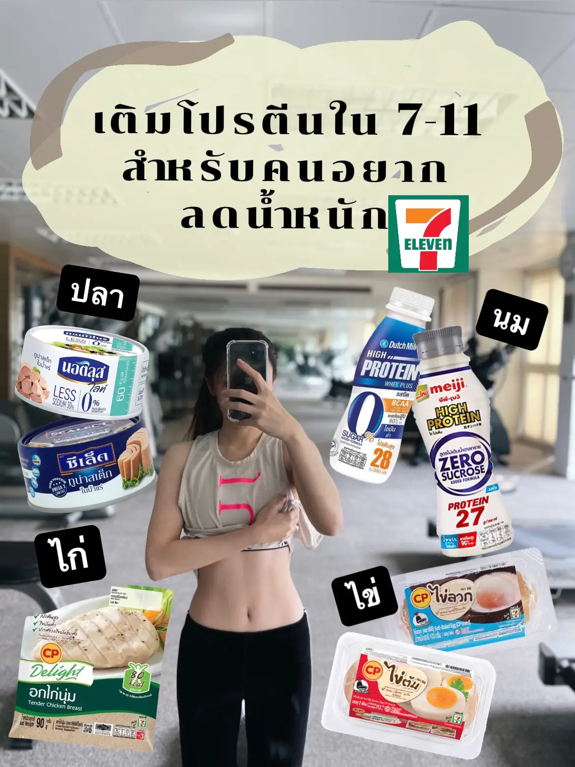 🐔🥛🥚โปรตีนสำหรับคนอยากลดน้ำหนักใน 7-11🏃🏻‍♀️ | Bộ Sưu Tập Do Nicole💫  Đăng | Lemon8