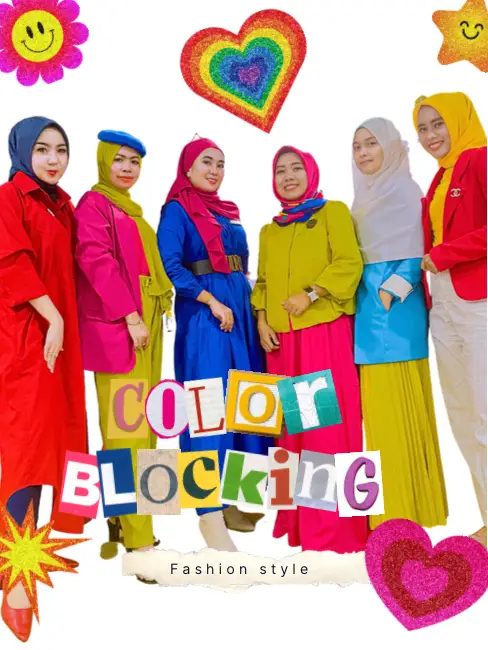 Colour block cheap dress muslimah