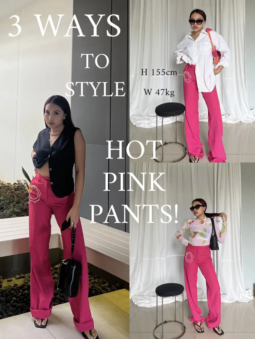 3 Ways to Style HOT Pink Pants! 💕👀