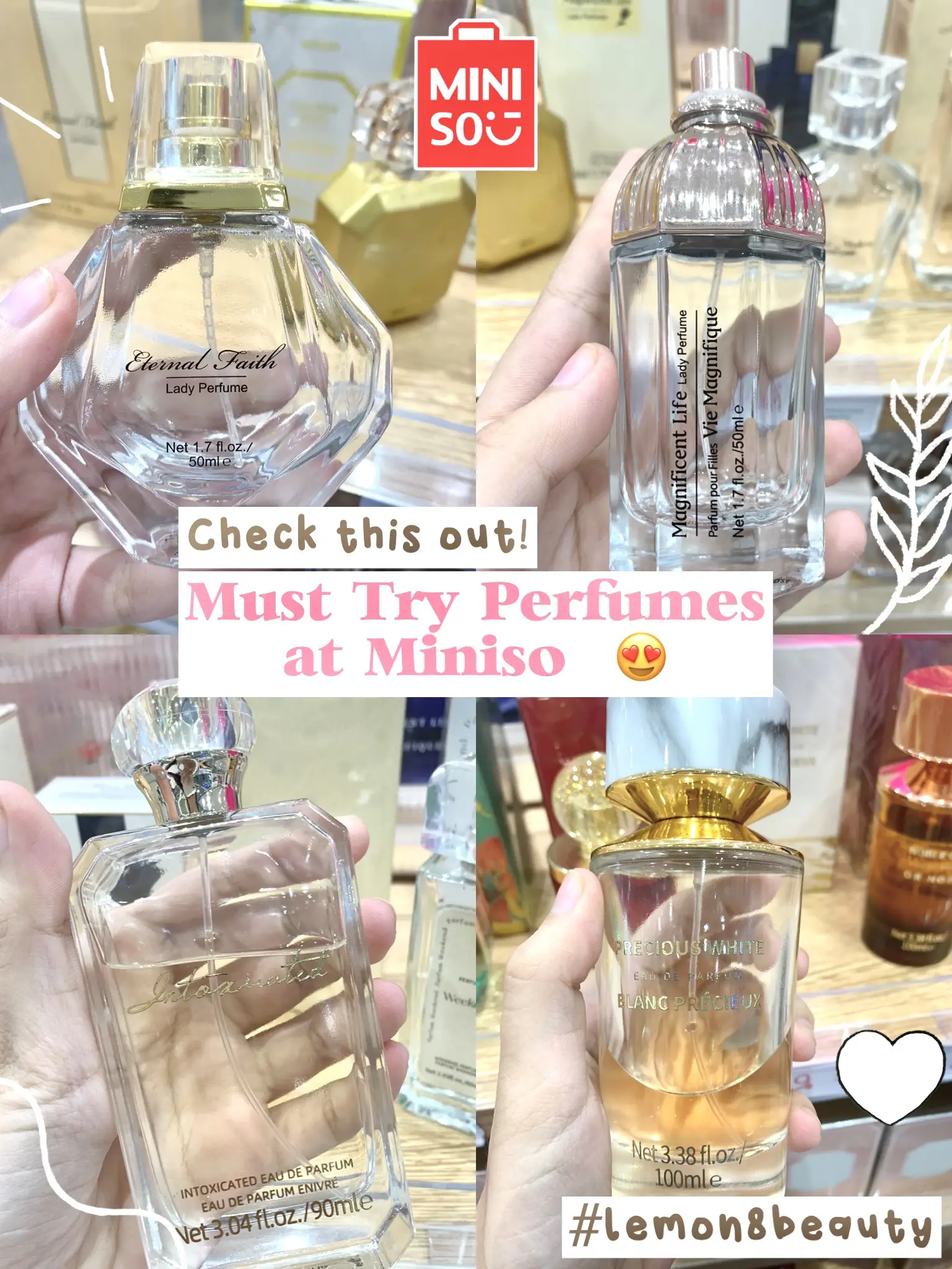 Must Try Perfumes at Miniso Gallery posted by Joey Lynn Lemon8