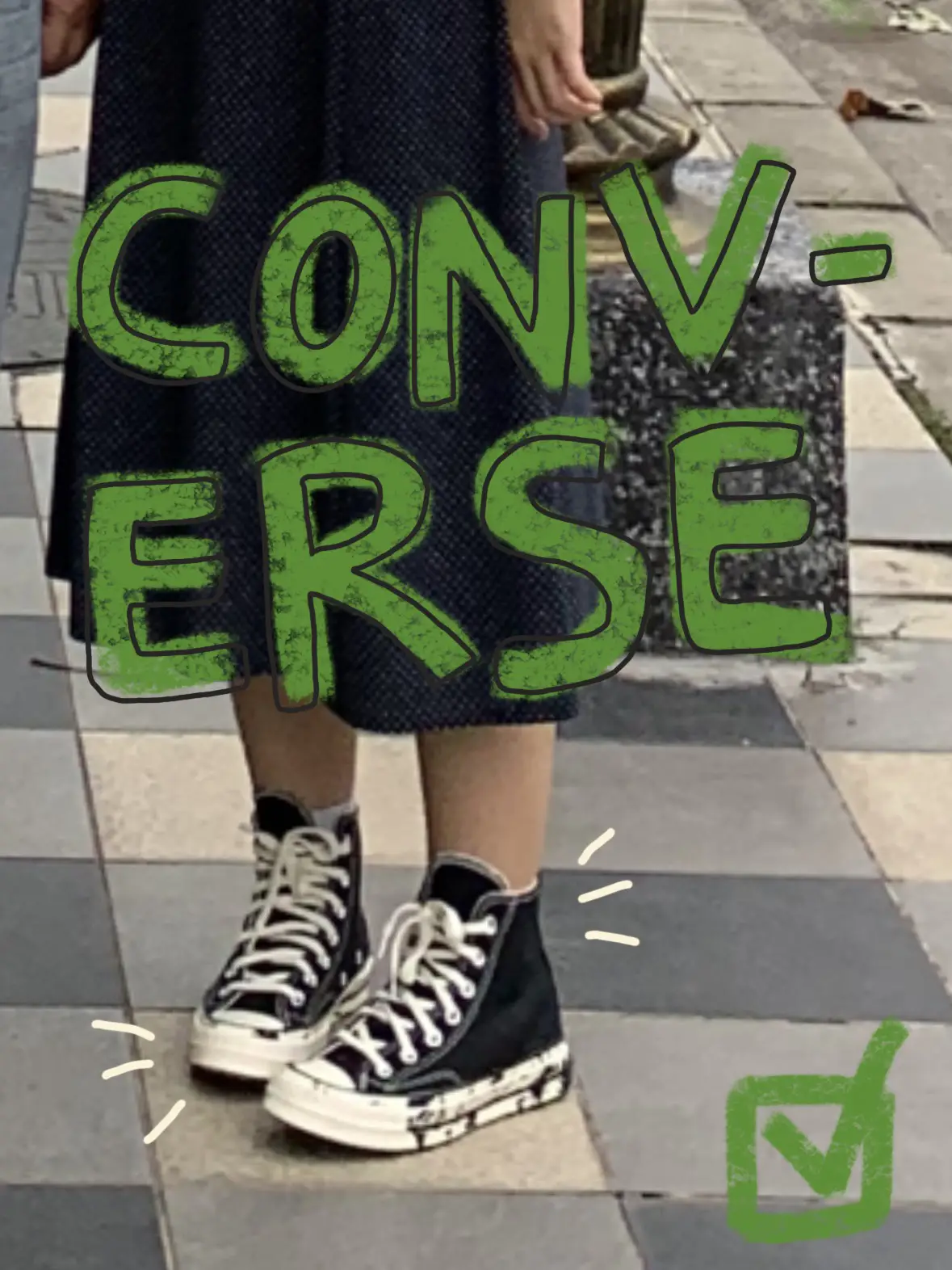 Sepatu converse 2024 semata kaki