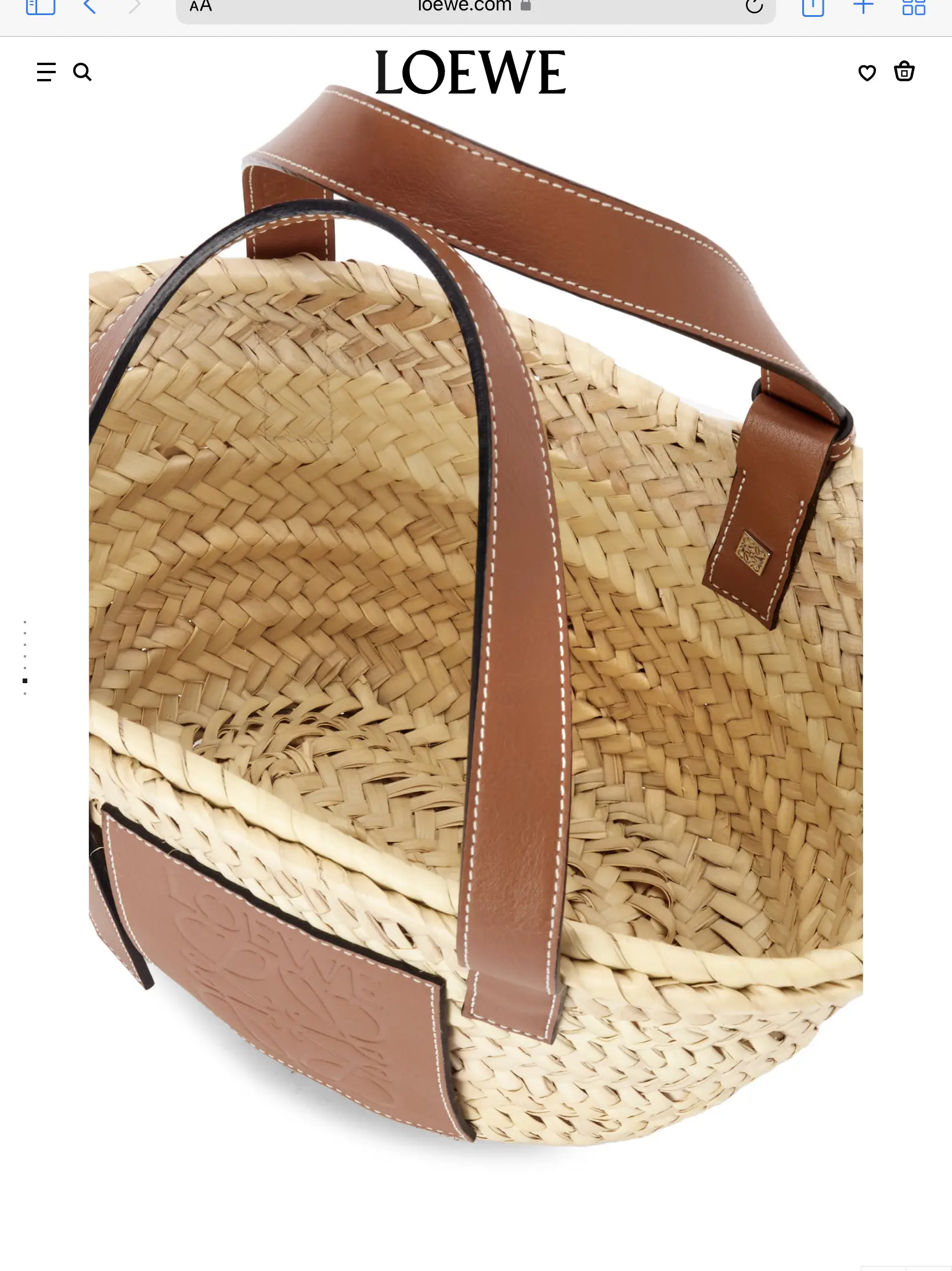 Loewe straw bag on sale small