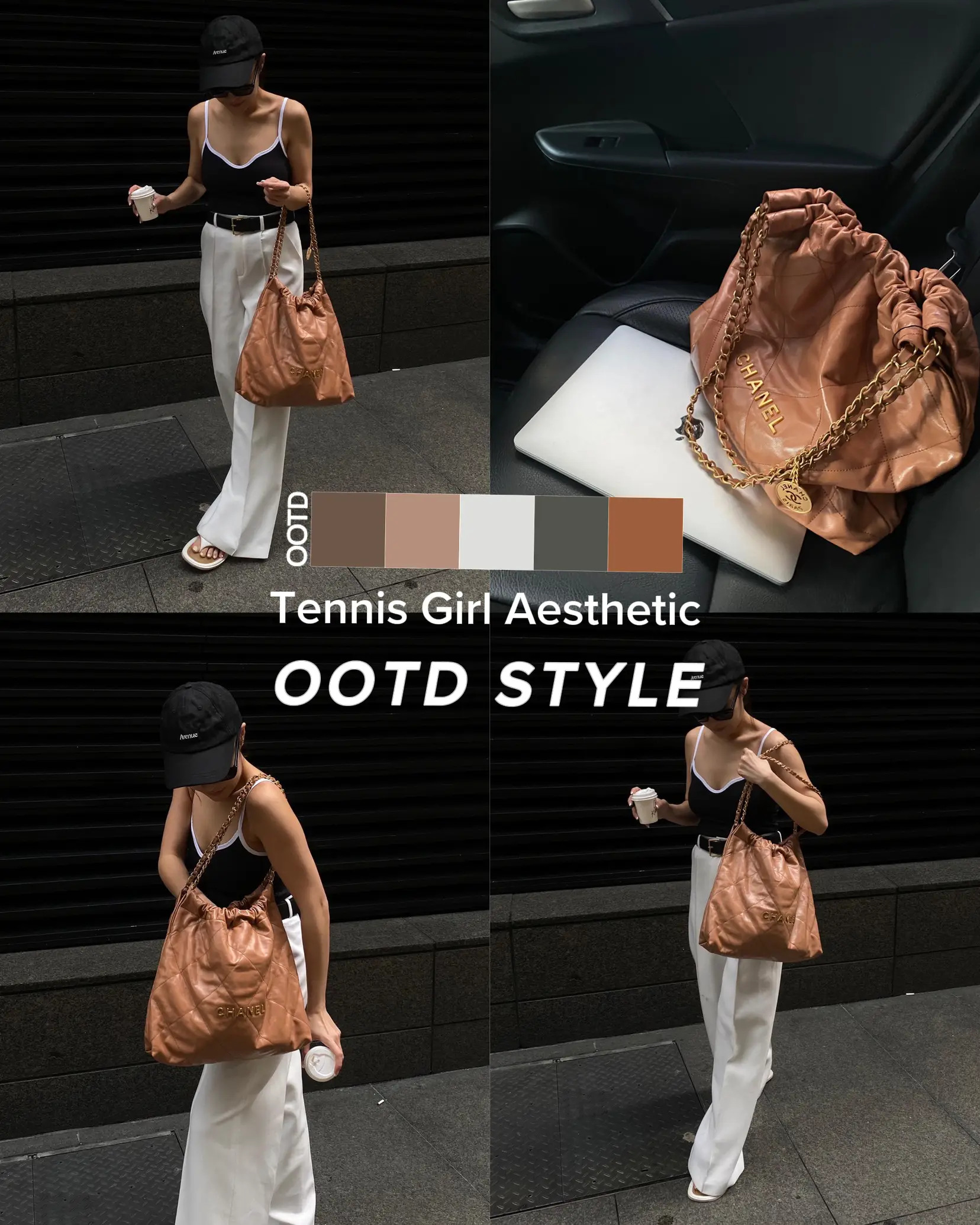 Tennis Girl aesthetic • Chanel style ootd fashion