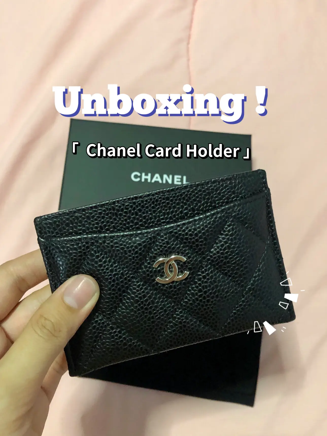 CHANEL CARD HOLDER ON CHAIN Unboxing + Review Includes What Fit's Inside  It