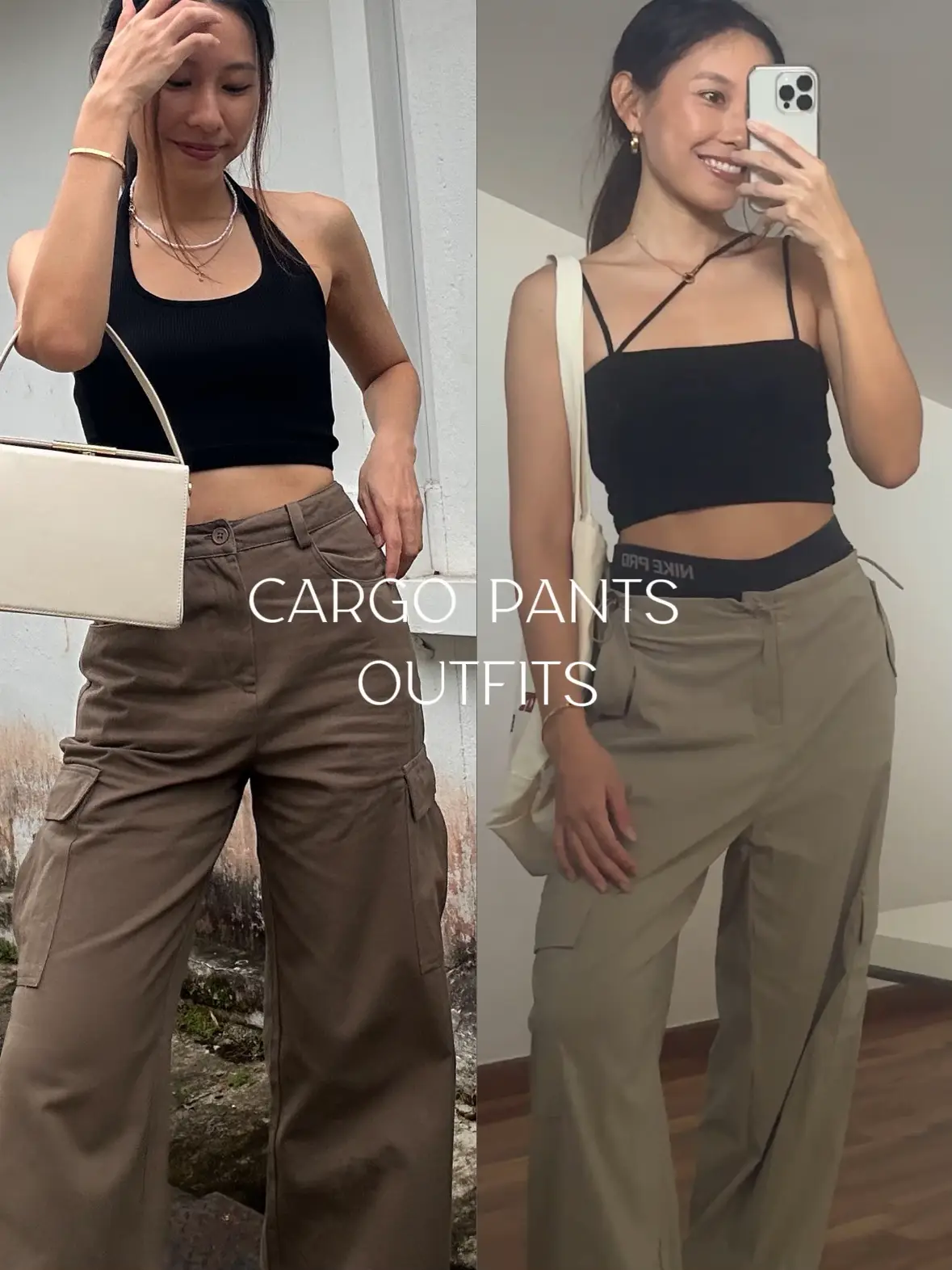 Army Green Cargo Flare Pants (L) — Holy Thrift