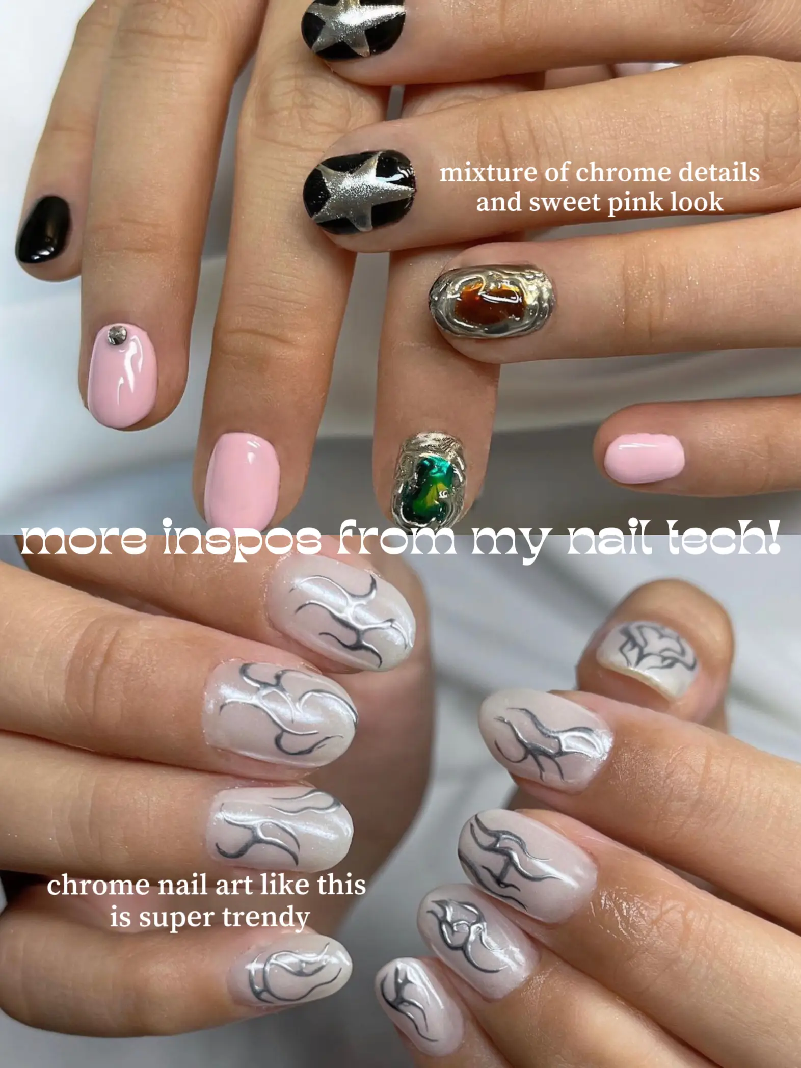 this is your sign to get CHROME NAILS 💅