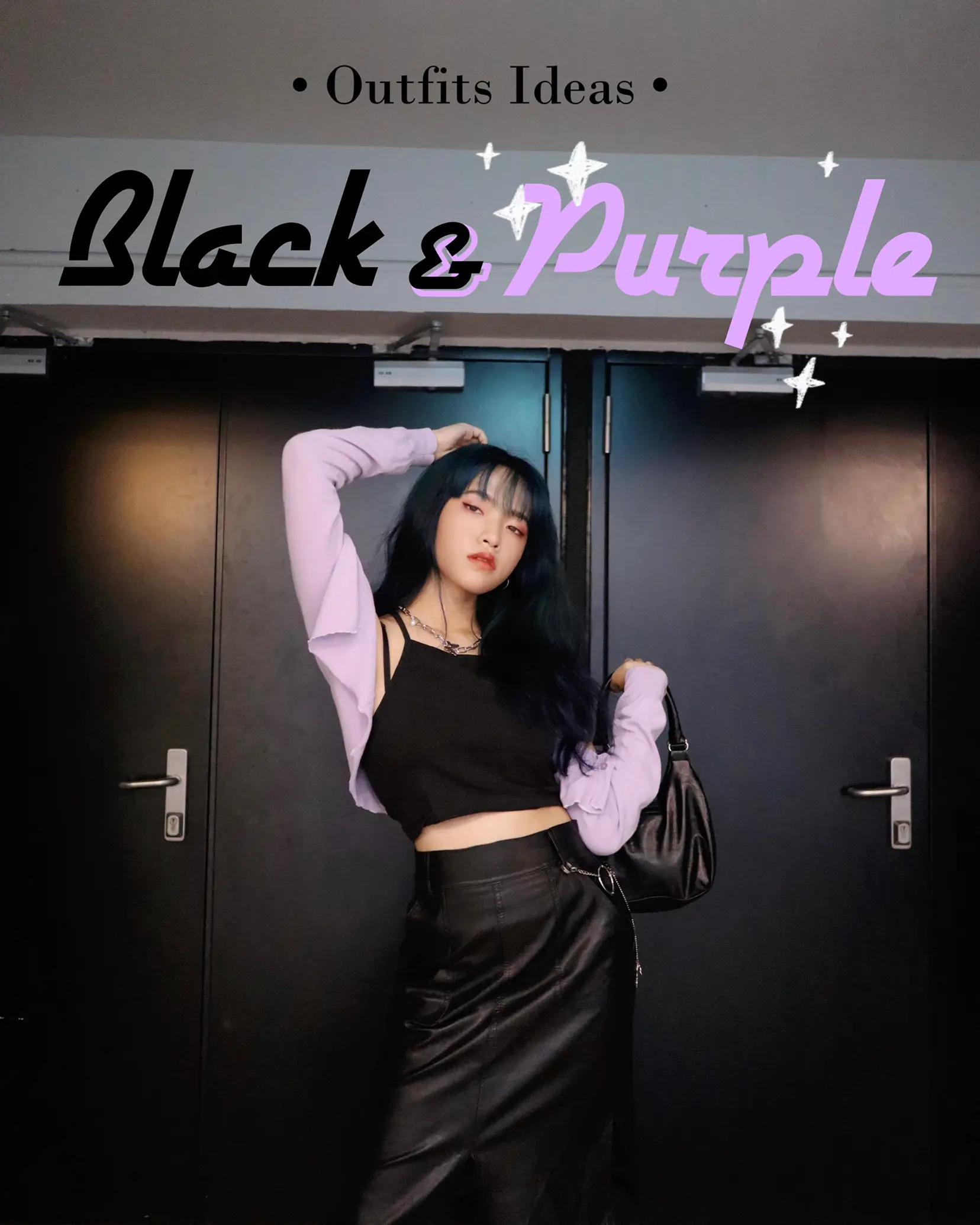 Outfits Ideas Black Purple Gallery posted by jjxnnxx Lemon8