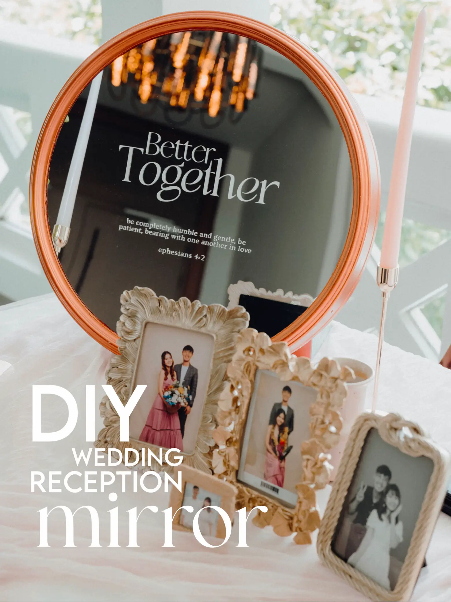 DIY-ing A S$8 MIRROR For Our Wedding Reception | วิดีโอที่เผยแพร่โดย 