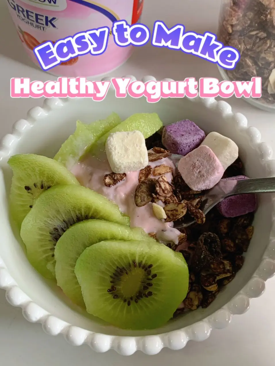 Easy & Delicious Healthy Yogurt Bowl 🥣 แกลเลอรีที่โพสต์โดย ccv🍀 Lemon8