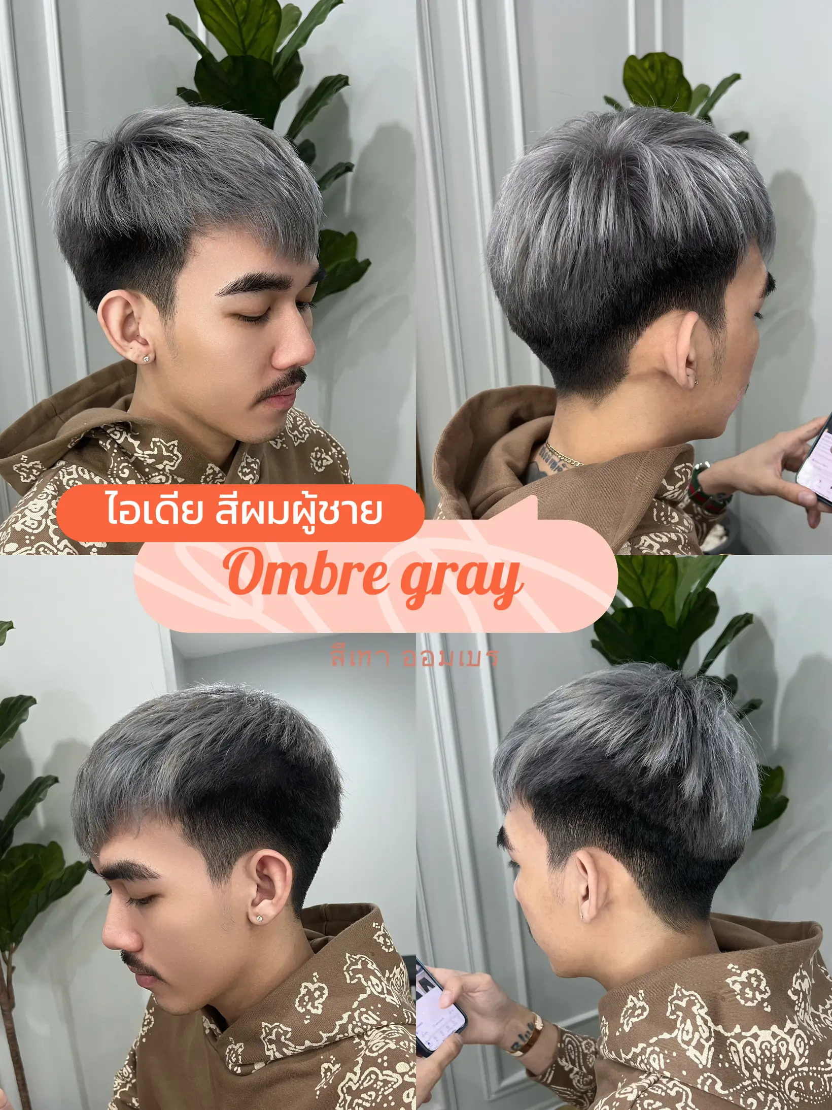 สีเทา ออมเบร💨 | แกลเลอรีที่โพสต์โดย WORK SALON | Lemon8