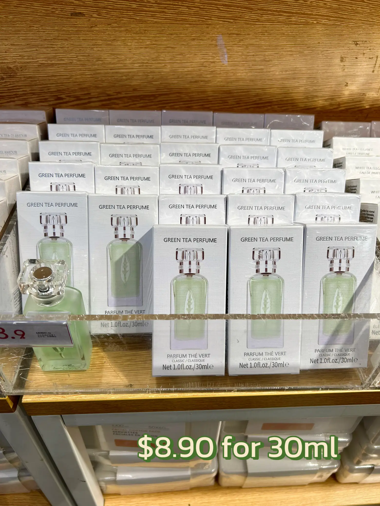Green Tea Classic Perfume Eau De Toilette Tea Leaves Fragrant by miniso  30ml.