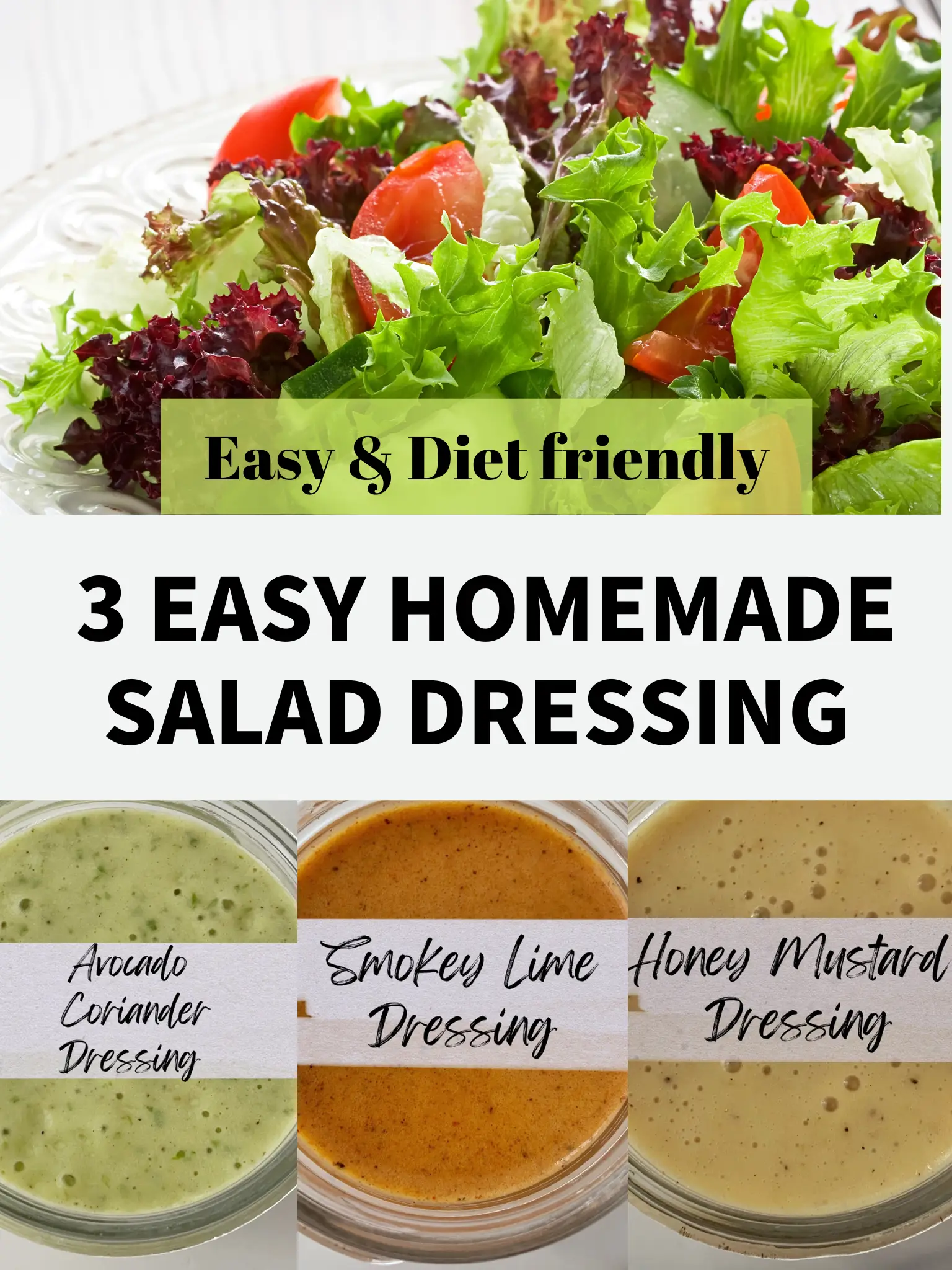 3 Easy Salad Dressings