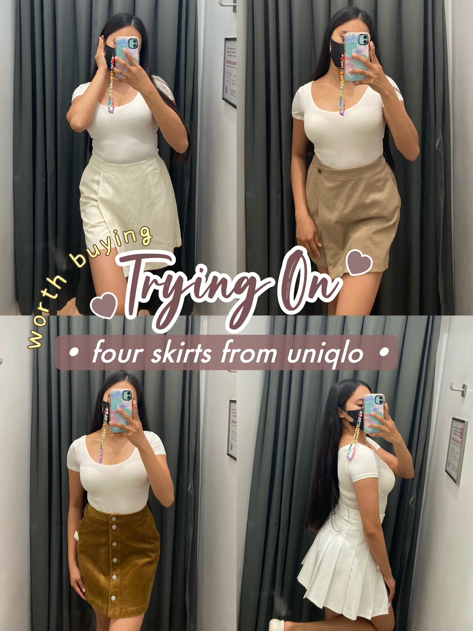 TRYING ON UNIQLO SKIRT, Gallery posted by kerstiyyaa