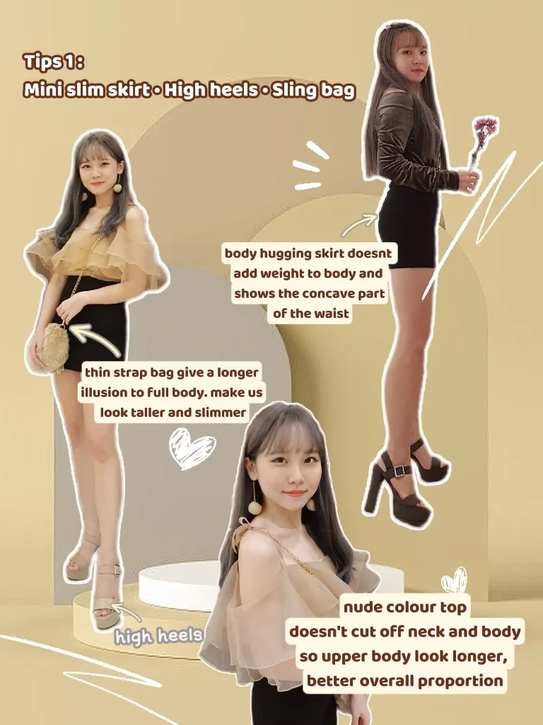 How to dress taller 🙊| 151cm 43kg | Galeri disiarkan oleh munnychannn |  Lemon8