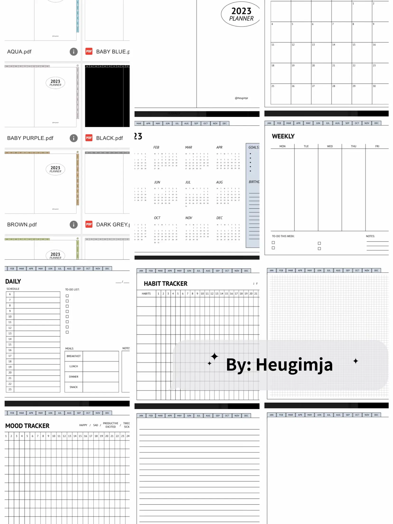 Planner 2023 PDF Free Download: 40 Awesome Printables for You!