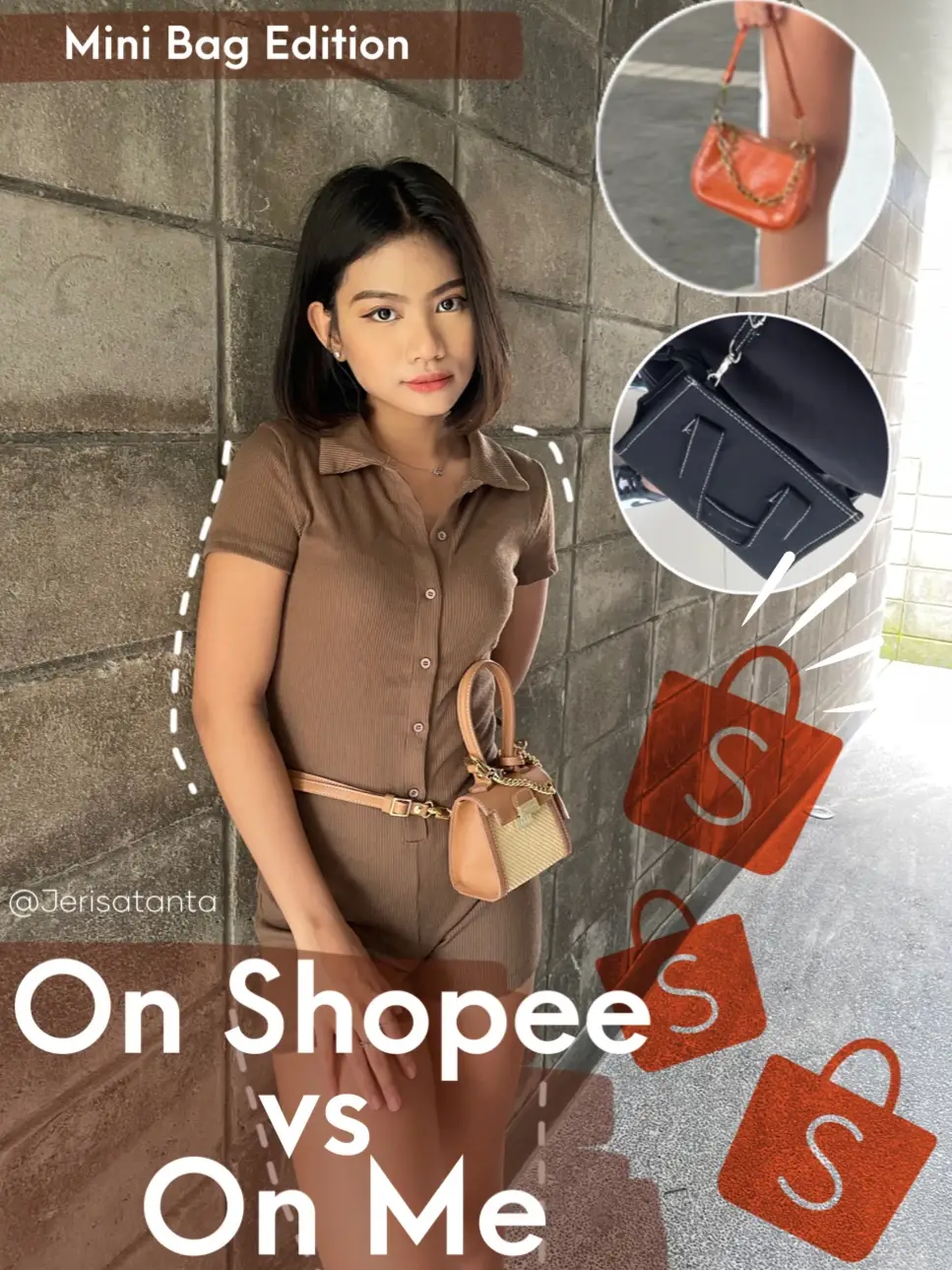 ON SHOPEE VS ON ME (local brand bags)