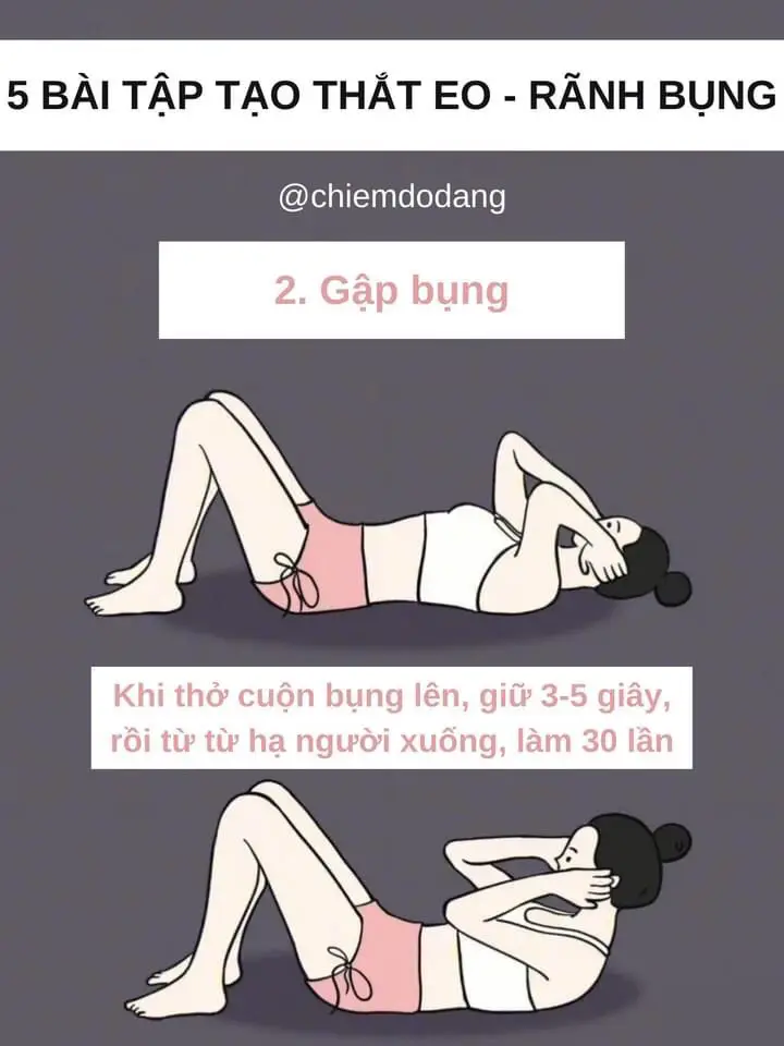 3. Các bài tập tạo rãnh bụng phổ biến cho nữ