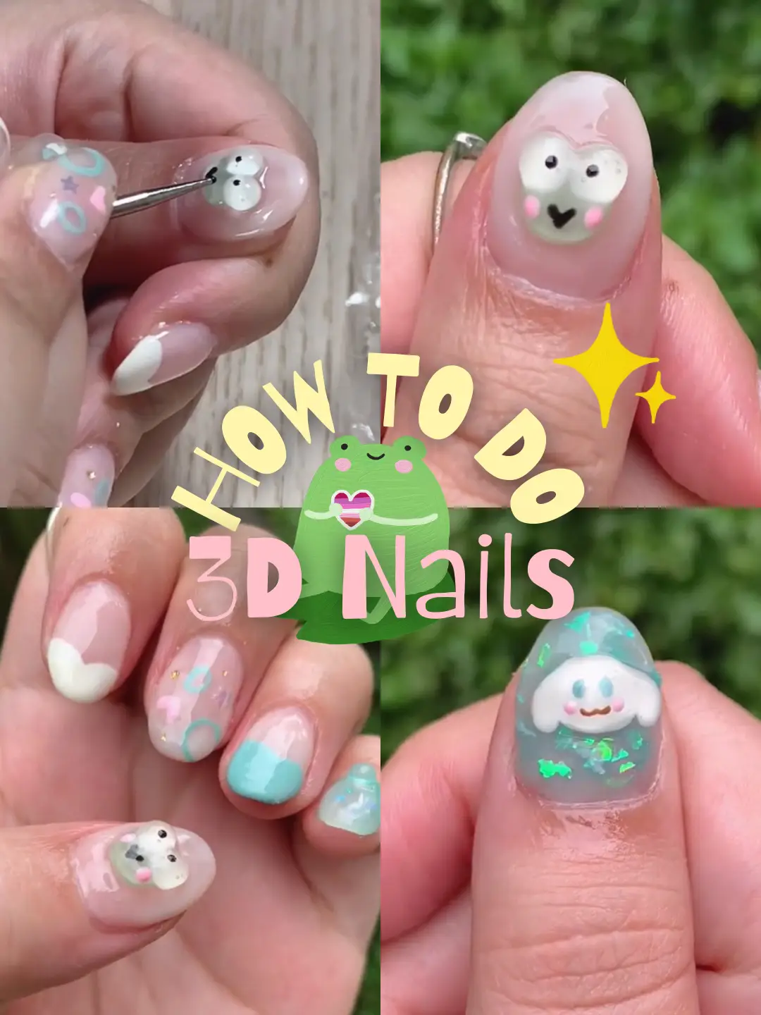 how to do 3D nails ✨, Video published by farah