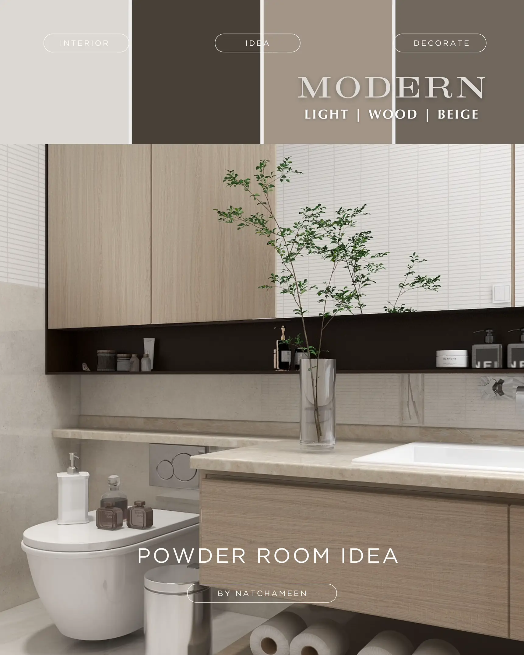Modern Style for Powder room | แกลเลอรีที่โพสต์โดย NATCHAMEEN | Lemon8