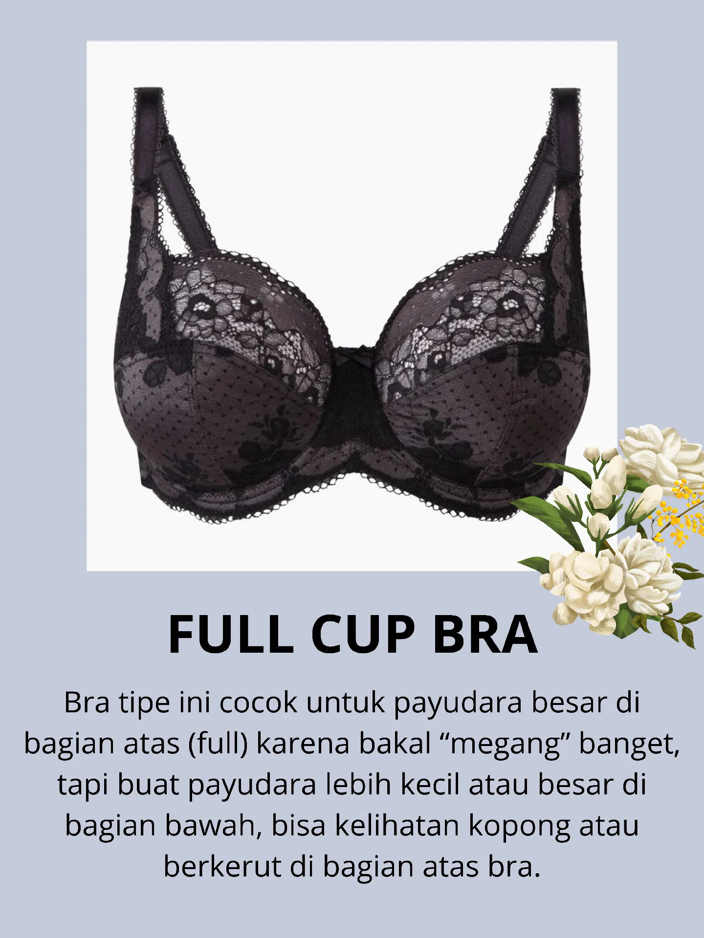 Wacoal Indonesia - 6 bra models you must have, Ladies.⁣ ⁣ Setiap bra  mempunyai fungsinya masing-masing. Tapi, baiknya semua model bra ini wajib  ada di dalam lemari kamu:⁣⁣⁣ 1. T-Shirt Bra: model