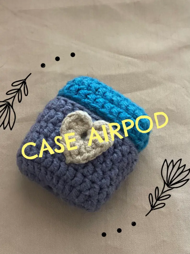 Stay Positive Crochet Airpods in white