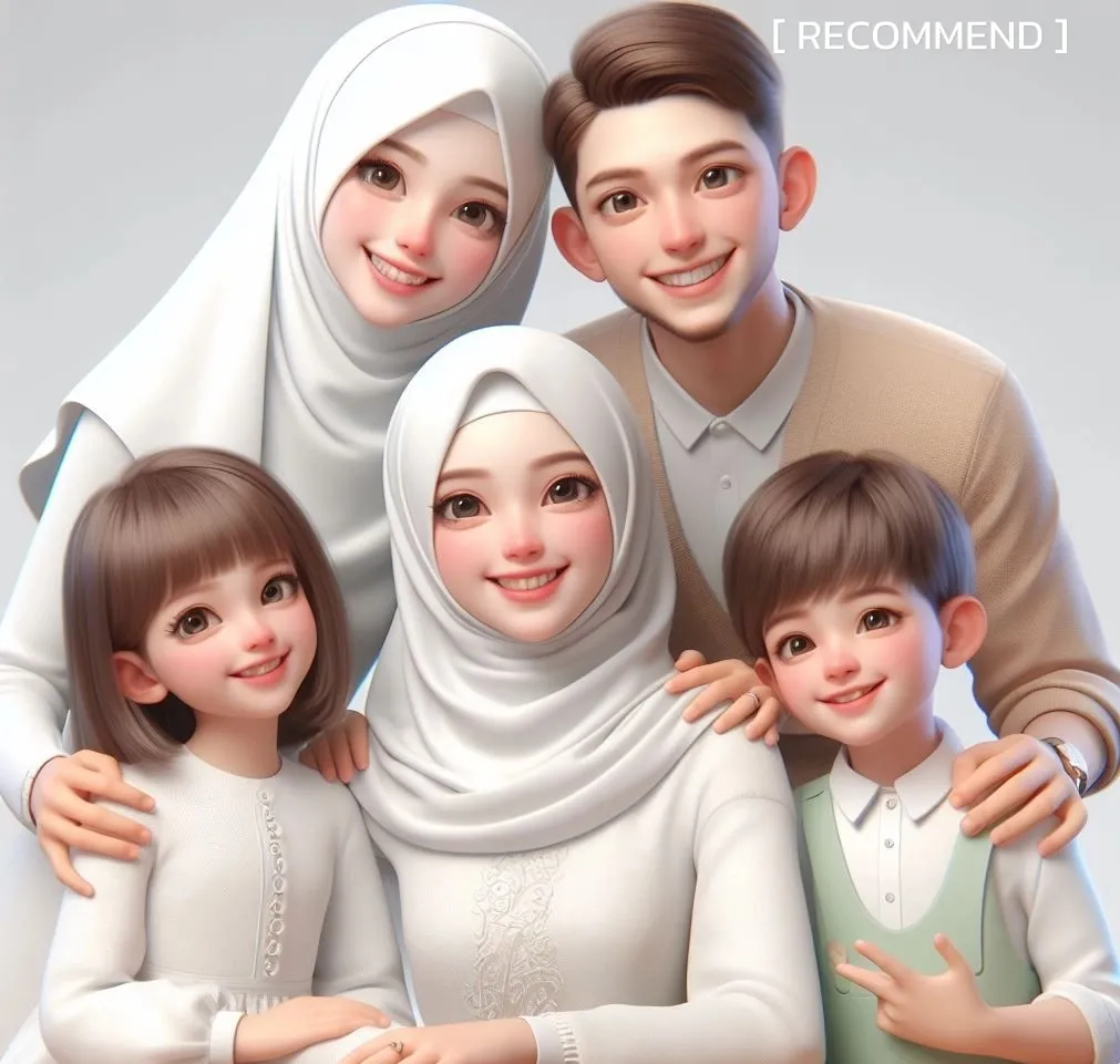 Foto Kartun Ayah Ibu 2 Anak Laki Laki 1 Perempuan - Pencarian Lemon8