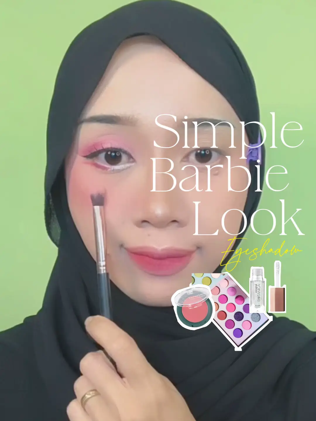 make up ala barbie simple