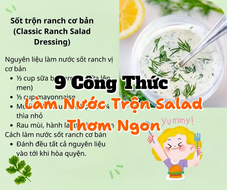 Làm nước sốt trộn salad: 15 công thức ngon, dễ làm tại nhà