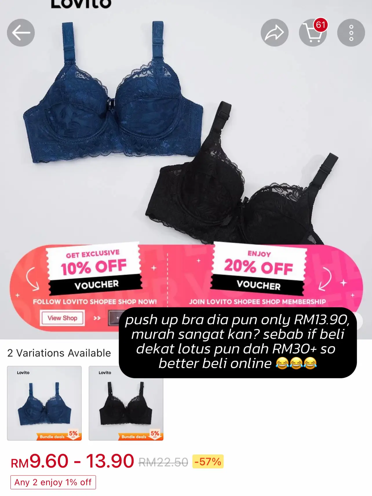 Flexi Wire Bra Sale, Mix Match Save, 3 For RM300