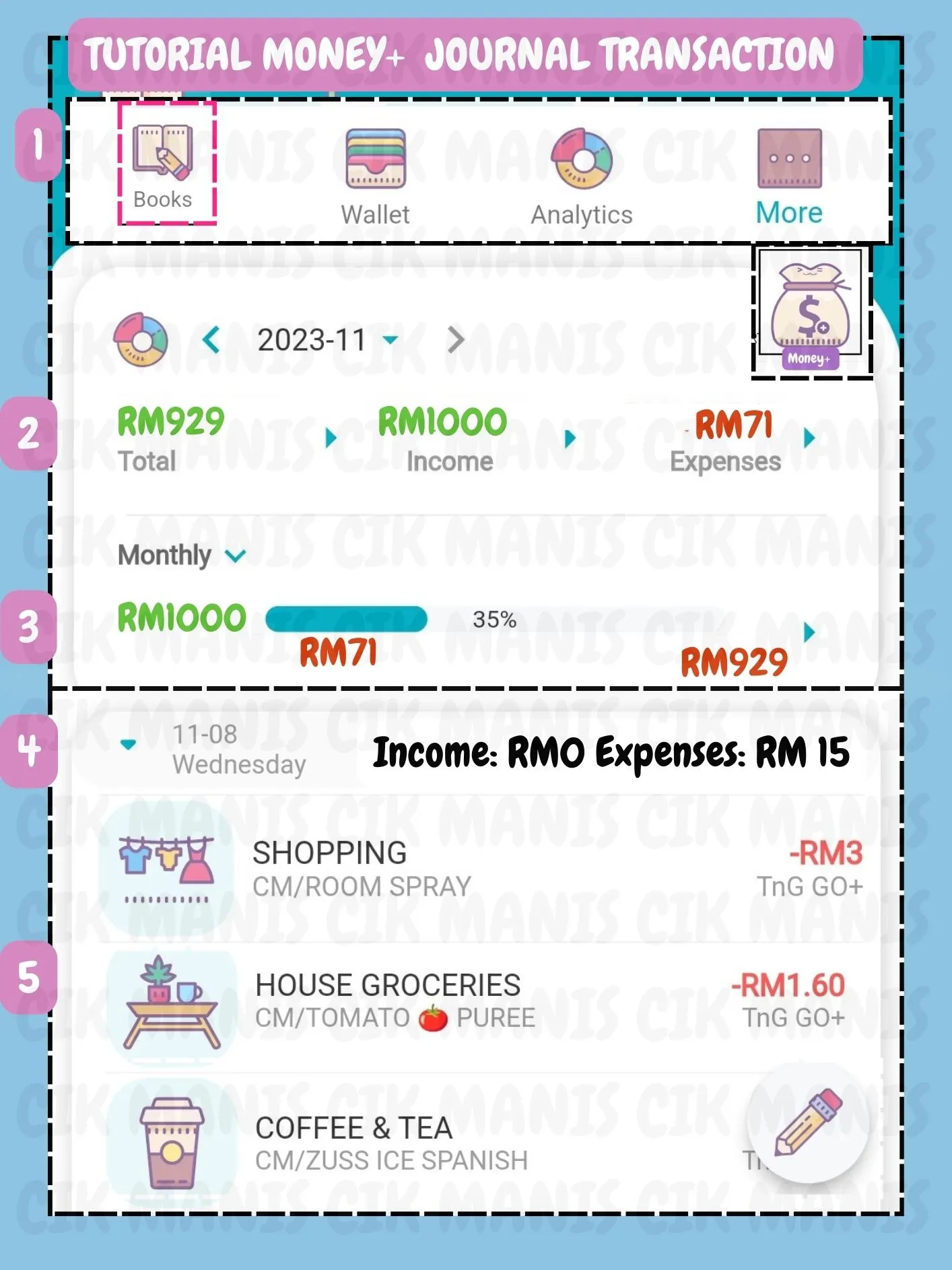 MONEY+: JOURNAL TRANSACTION | Gallery posted by Cik Manis | Lemon8
