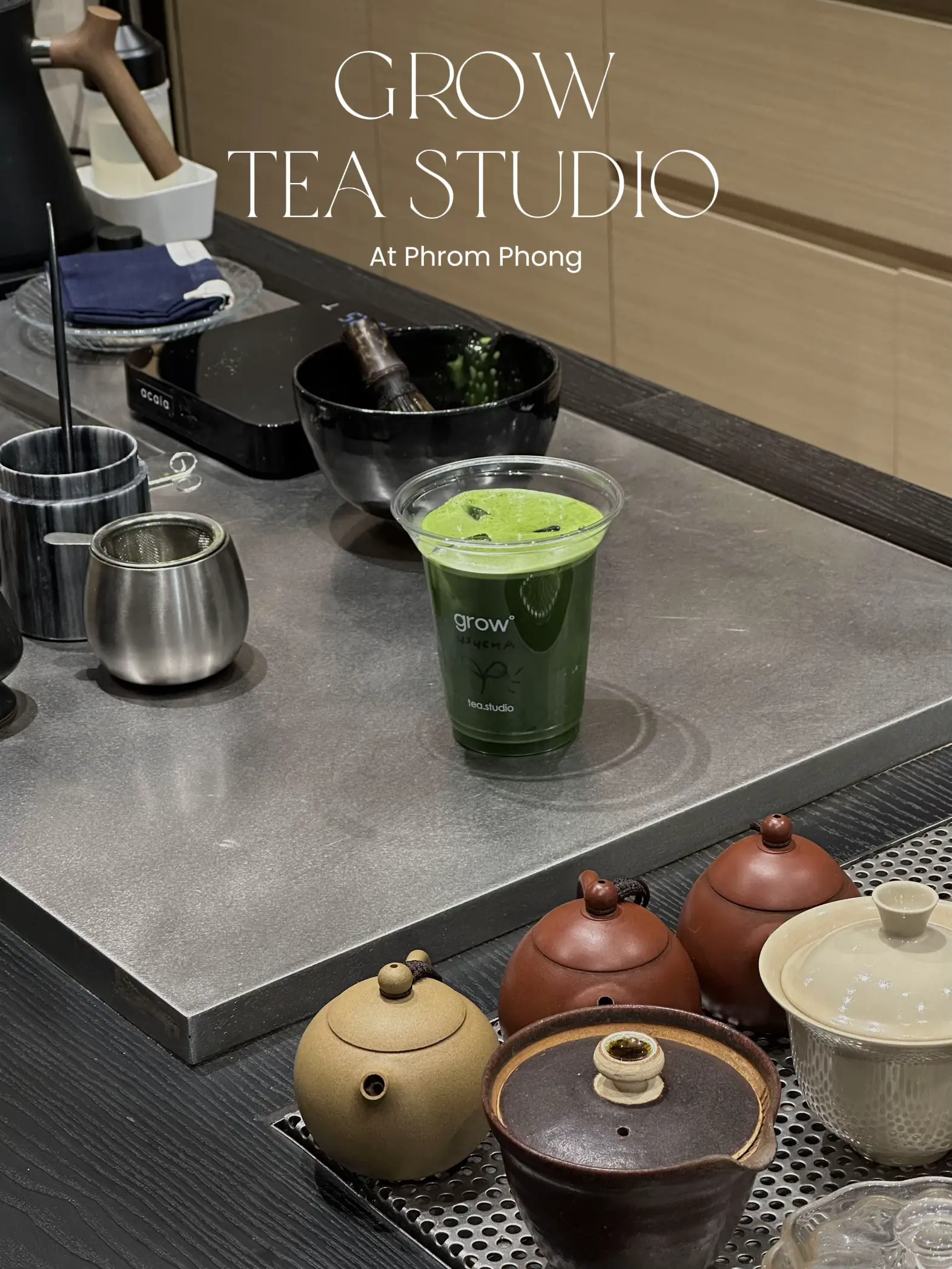Piink Tea Studio GROW TEA STUDIO | matcha cafe🍵🫧 | แกลเลอรีที่โพสต์โดย anda | Lemon8