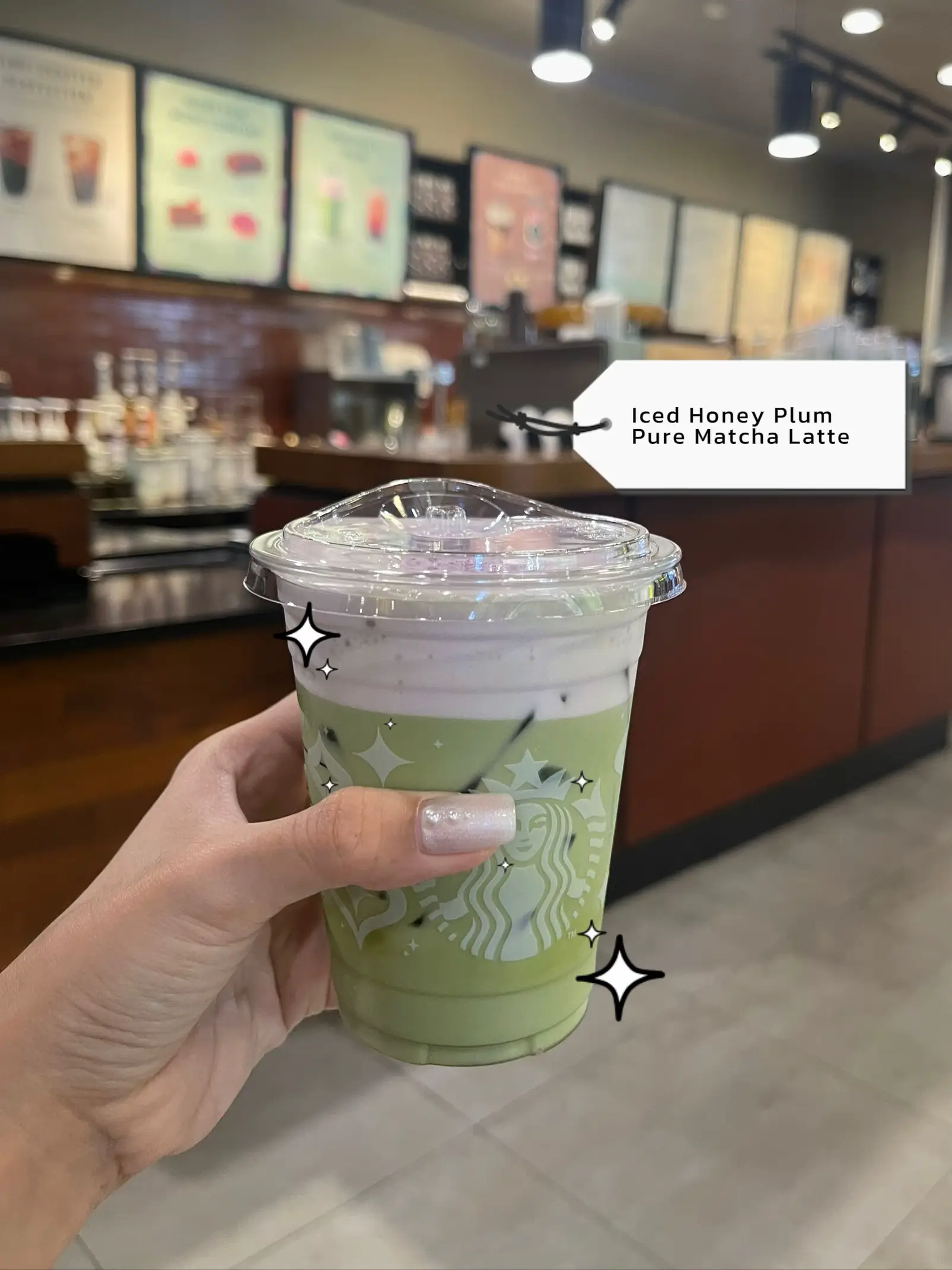 Starbucks - Iced Honey Plum Pure Matcha Latte🍵🌸 | Gallery posted by จจ ...