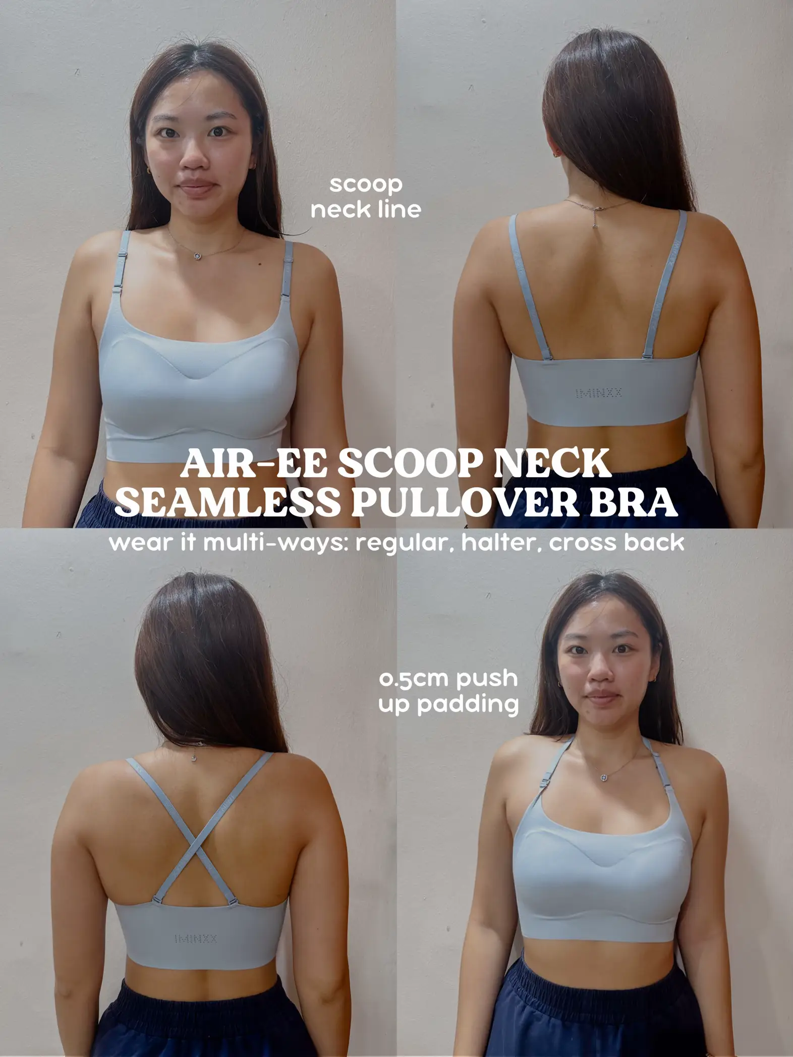 [I'M IN x Hazelle] air-ee Scoop Neck Seamless Pullover Bra (Signature  Edition) in Almond Nude