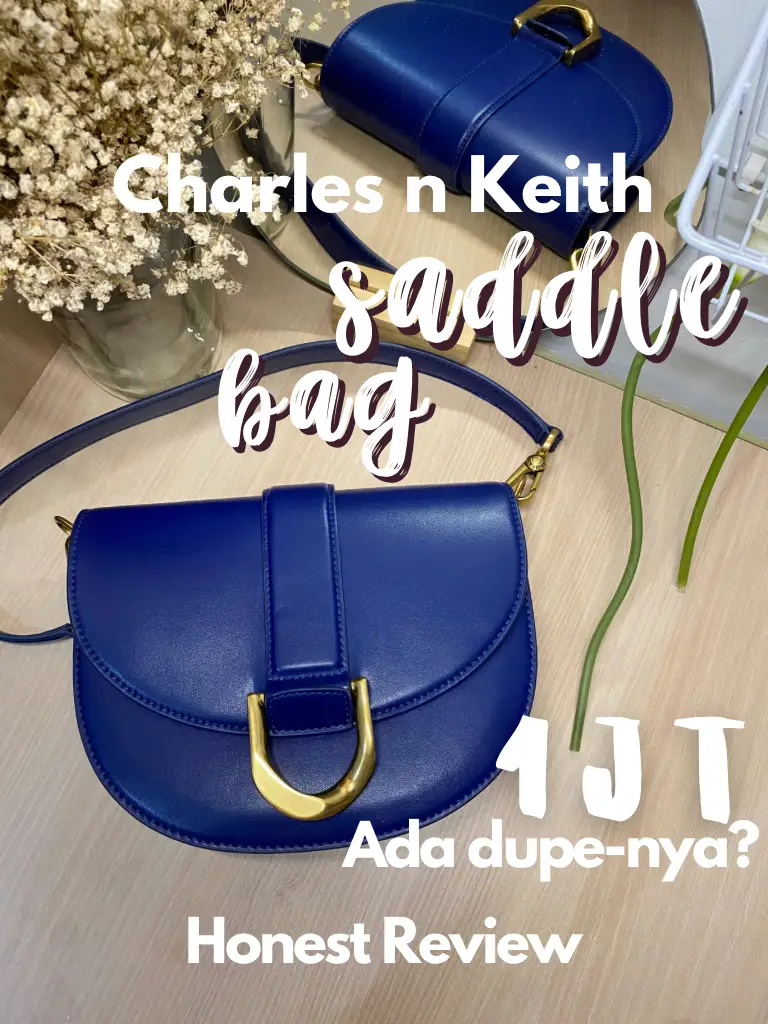 Charles & Keith Gabine Saddle Bag (Black) unboxing & review 