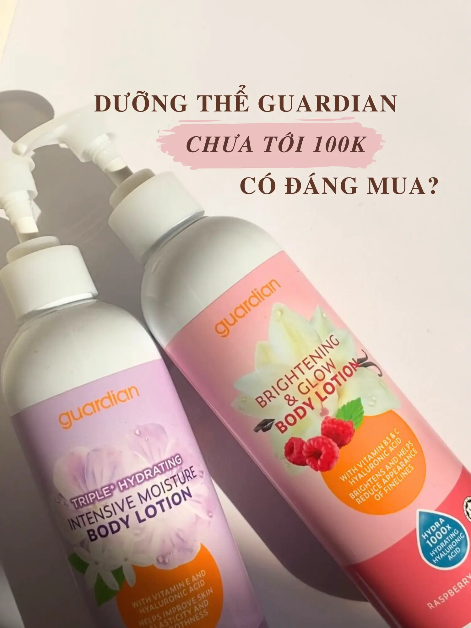 Review lotion dưỡng thể mới của Guardian Bộ sưu tập do Tanireview