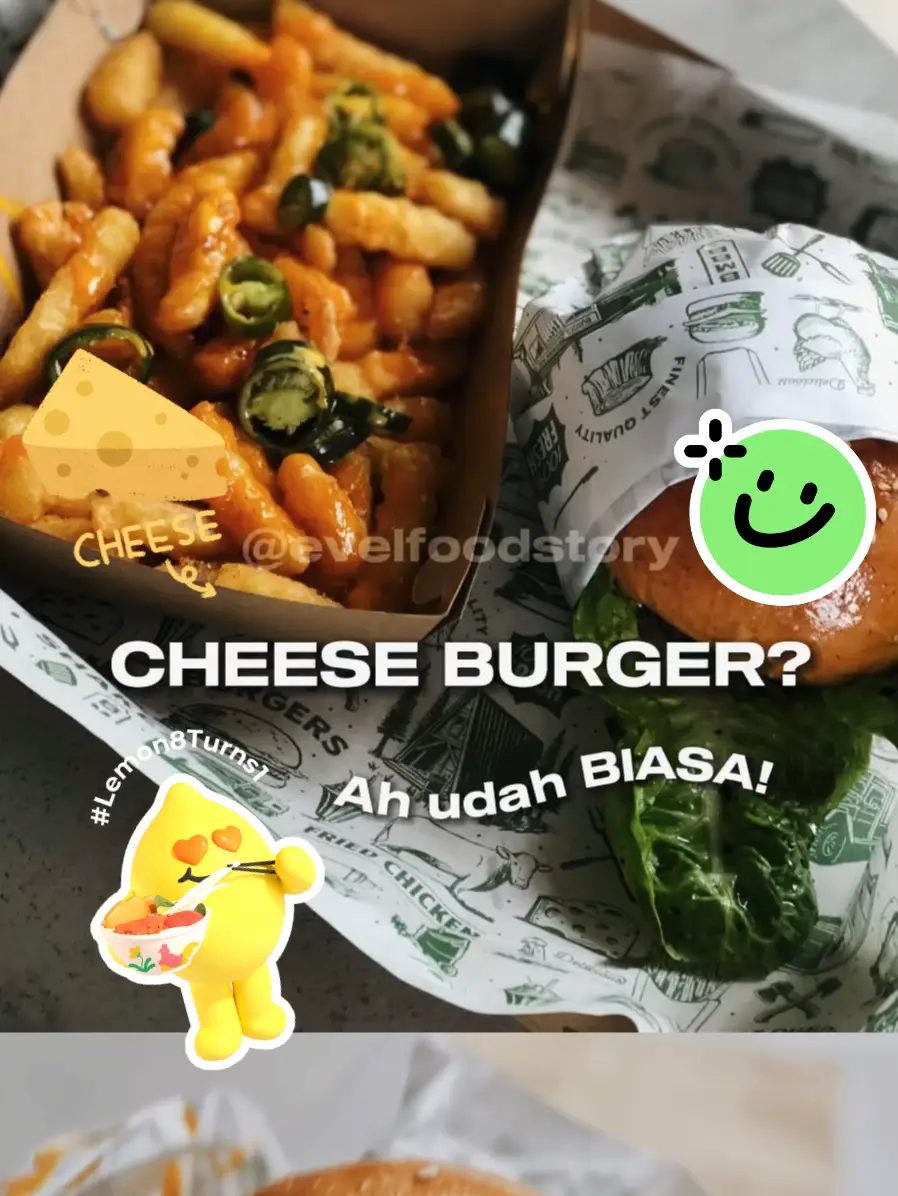 Cheeseburger? Ah udah biasa! 👌🏻 | Video dipublikasikan oleh Evel | Lemon8