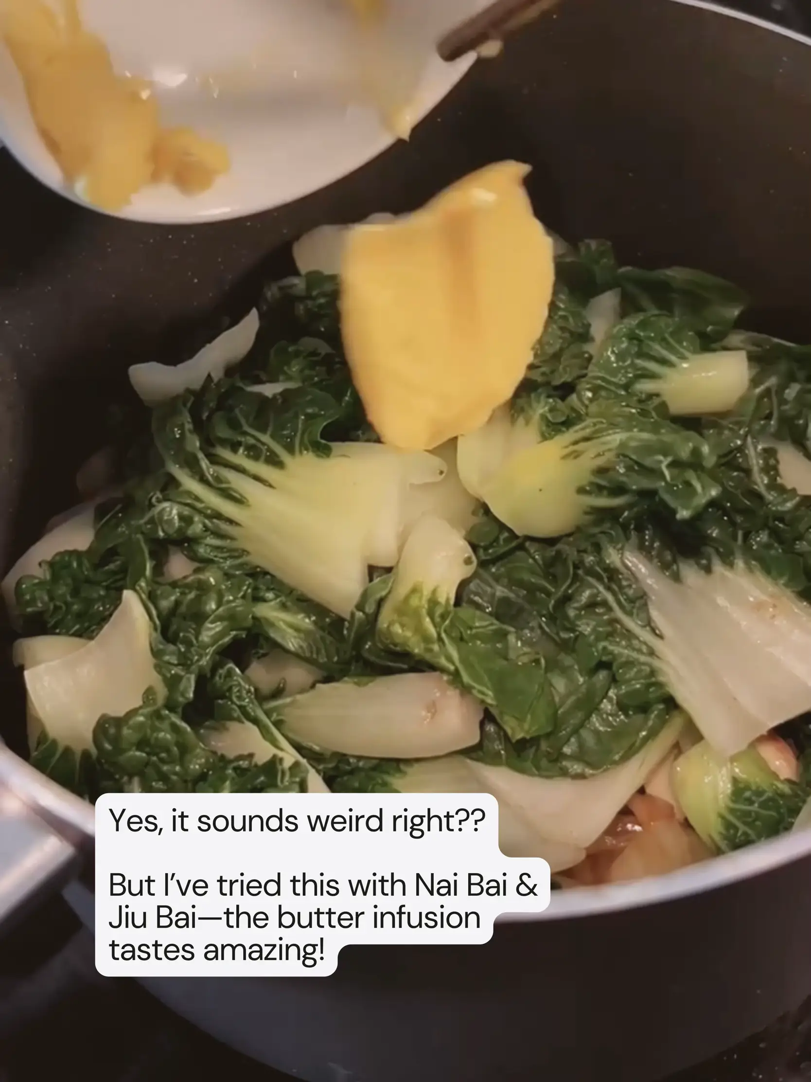 Easy Chinese Stir-fried Nai Bai with Garlic