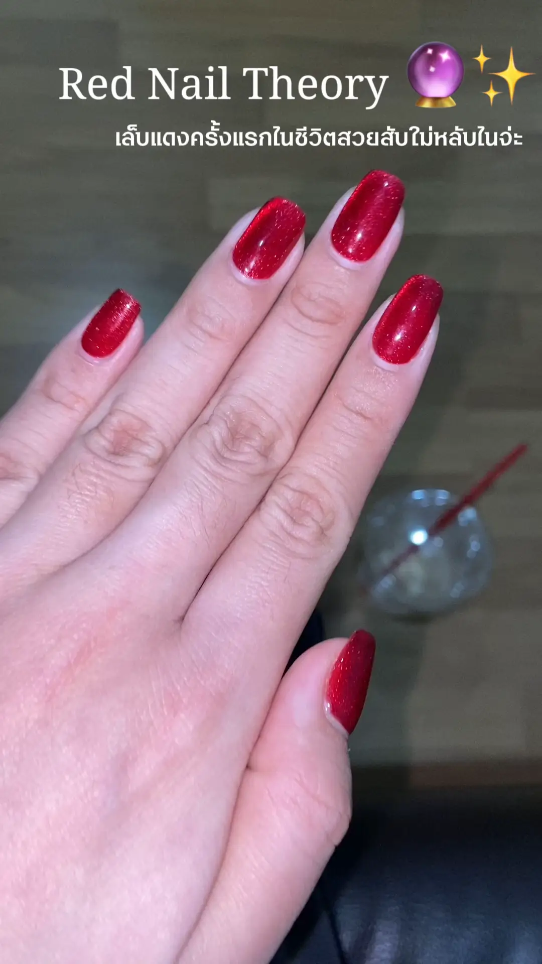 Red Nail Theory Frong natthi Lemon8