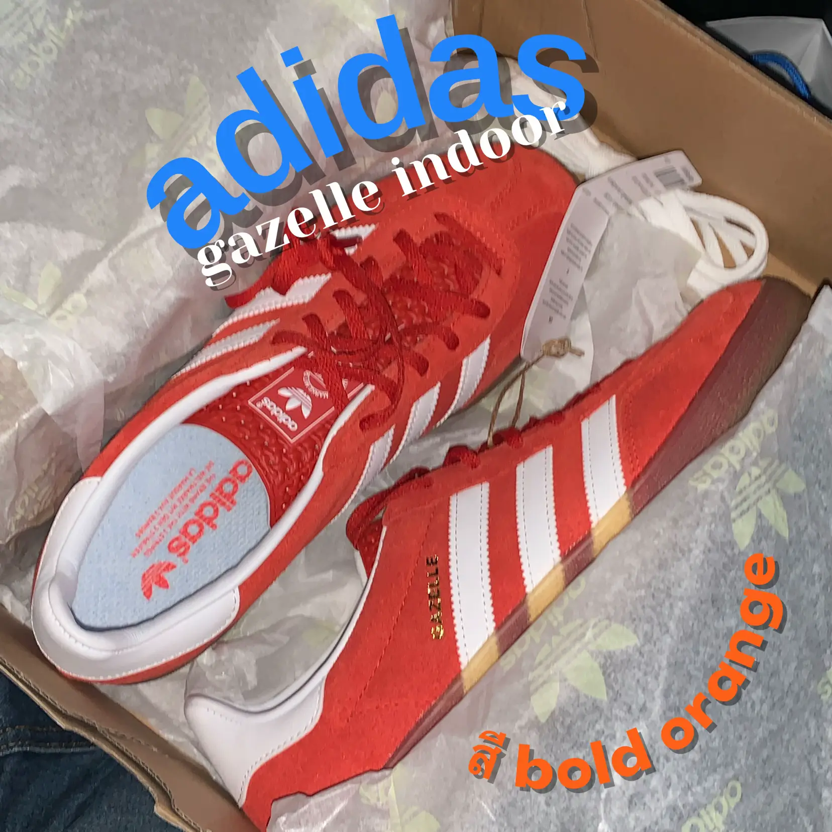 new gazelle indoor🧡  Adidas outfit shoes, Red adidas shoes, Red sneakers
