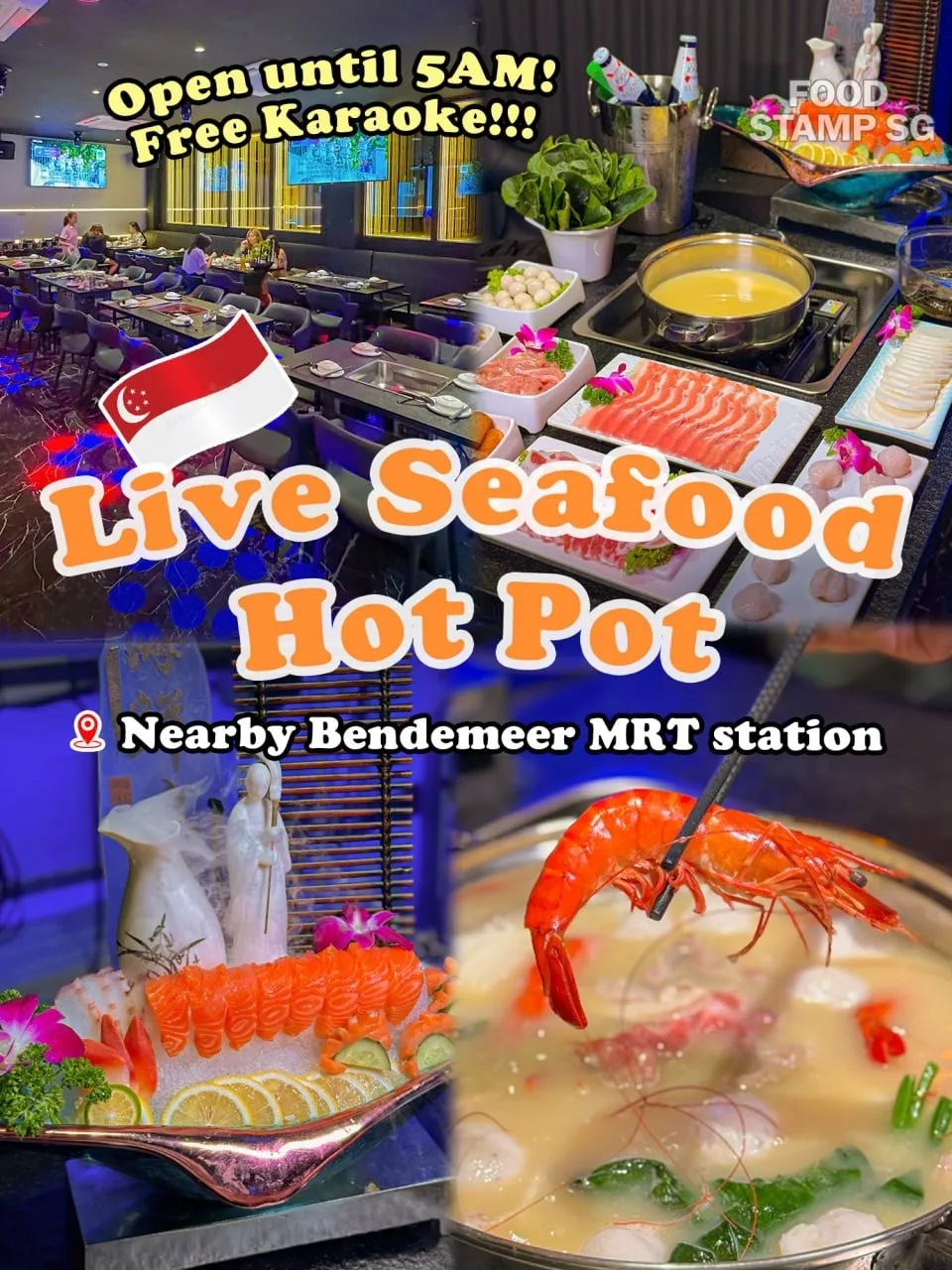 🇸🇬 Live Seafood + Karaoke style hot pot 🦀‼️ Video published by