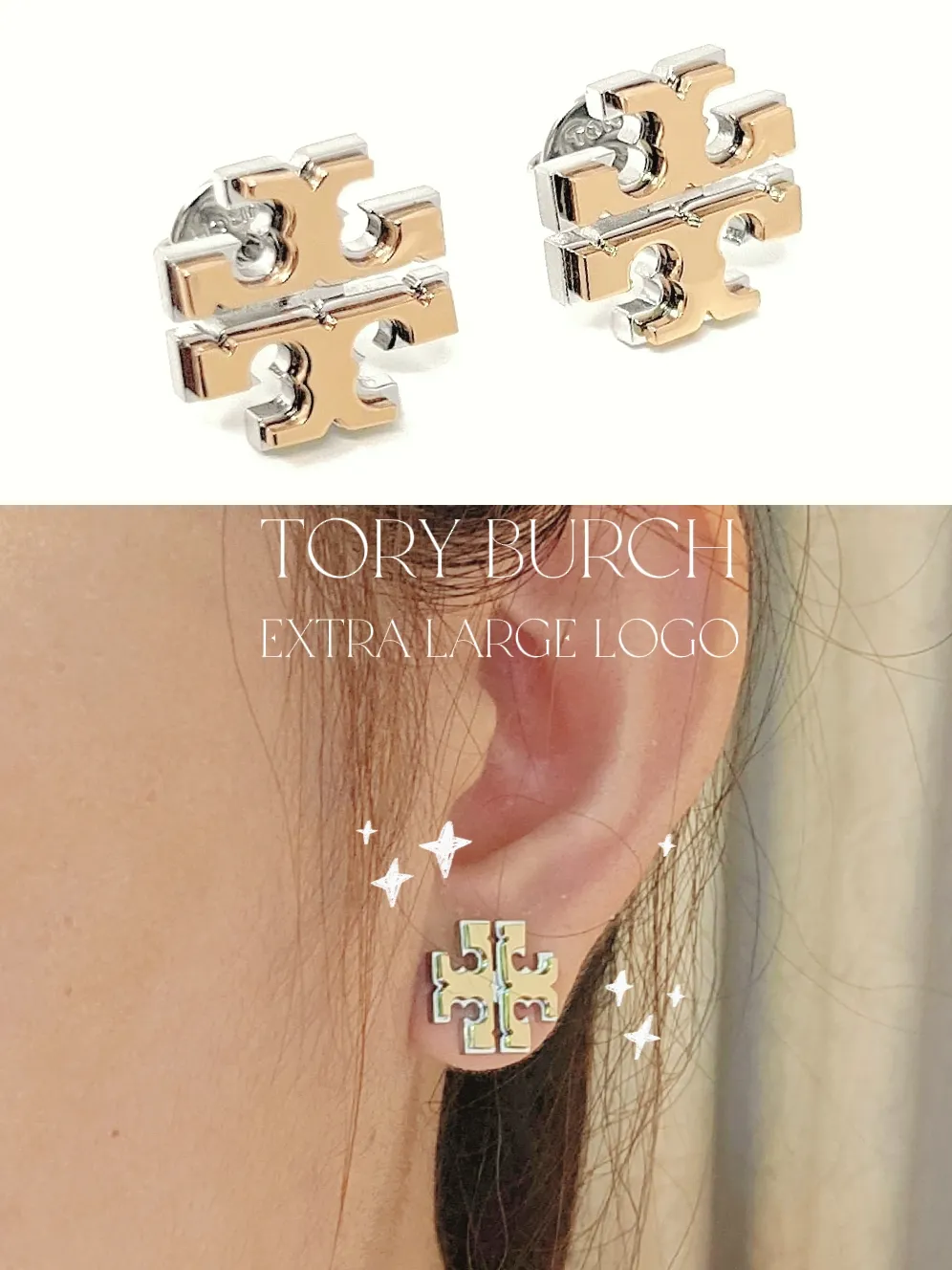 Tory burch two deals tone earrings