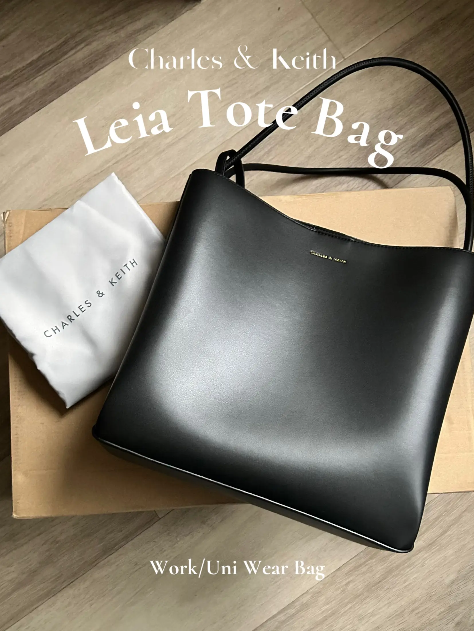 CHARLES & KEITH LEIA TOTE BAG UNBOXING + REVIEW