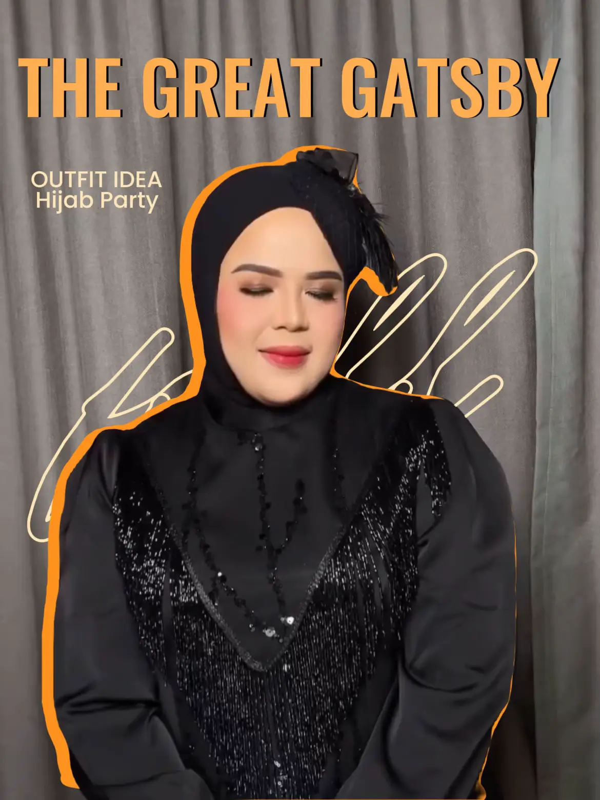 Gatsby style 2024 dress hijab