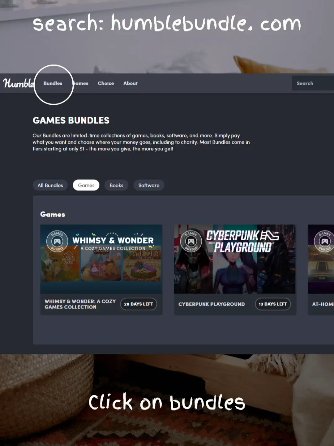 Humble Bundle  game bundles, book bundles, software bundles, and more