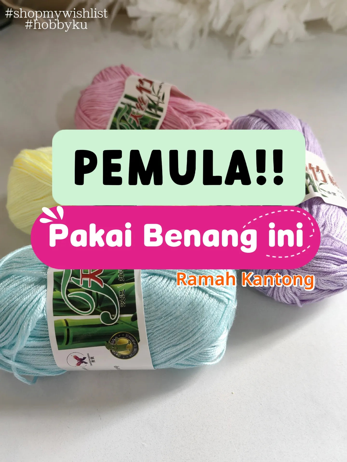 Jual Benang nilon nylon string 1mm tali rajut tali sulam - peach