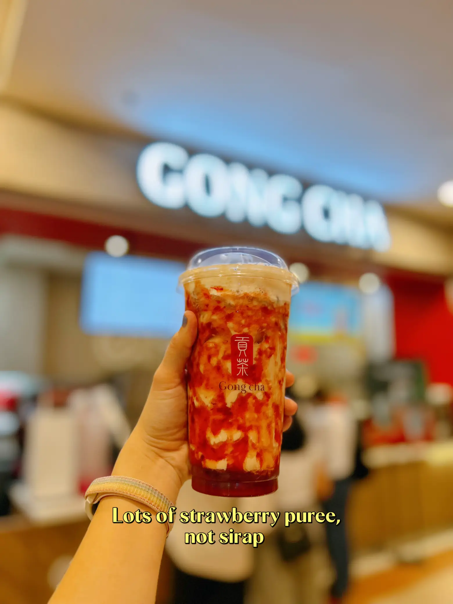 Strawberry Earl Grey Latte New fav Gong Cha Galeri