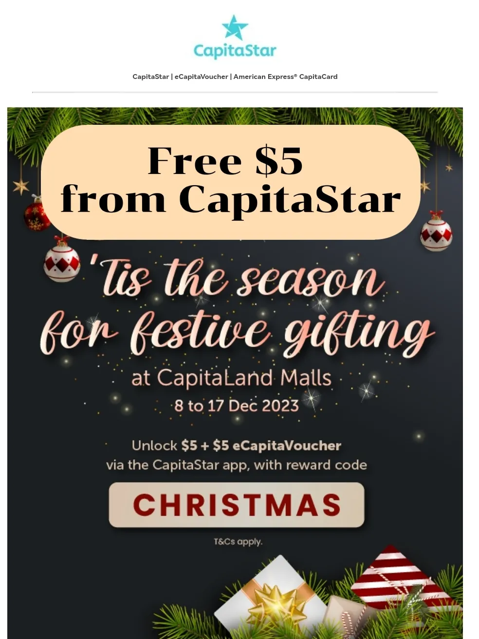 Free $5 from CapitaStar✨'s images(0)