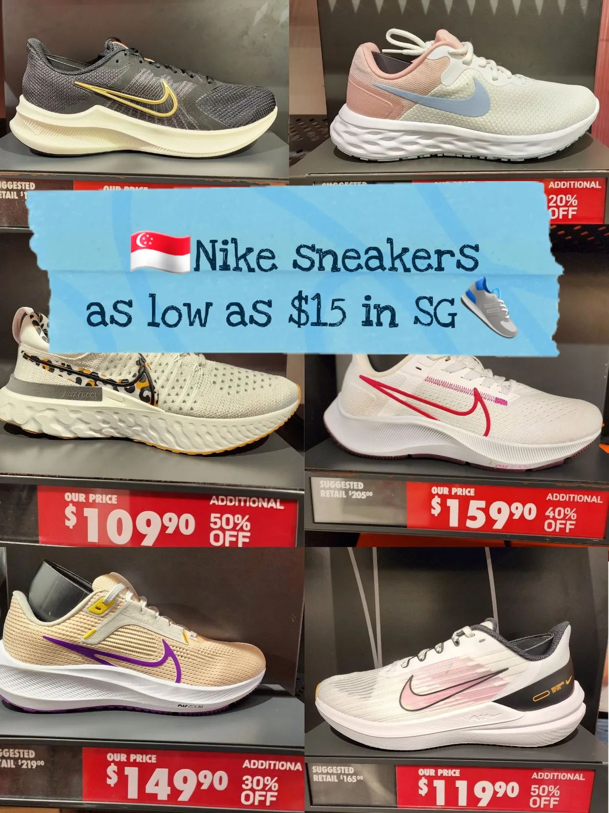 🇸🇬Nike sneakers as low as $15 in SG 👟 's images